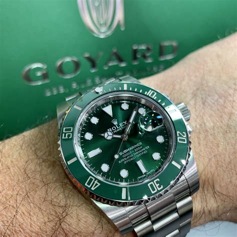 Rolex green dial watch